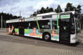 Beklebung eines Linienbusses für die Spreewaldtherme in Burg.