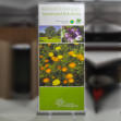 Rollup Banner aus bedruckter PVC-Folien.