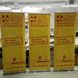 Rollup Banner aus bedruckter PVC-Folien.